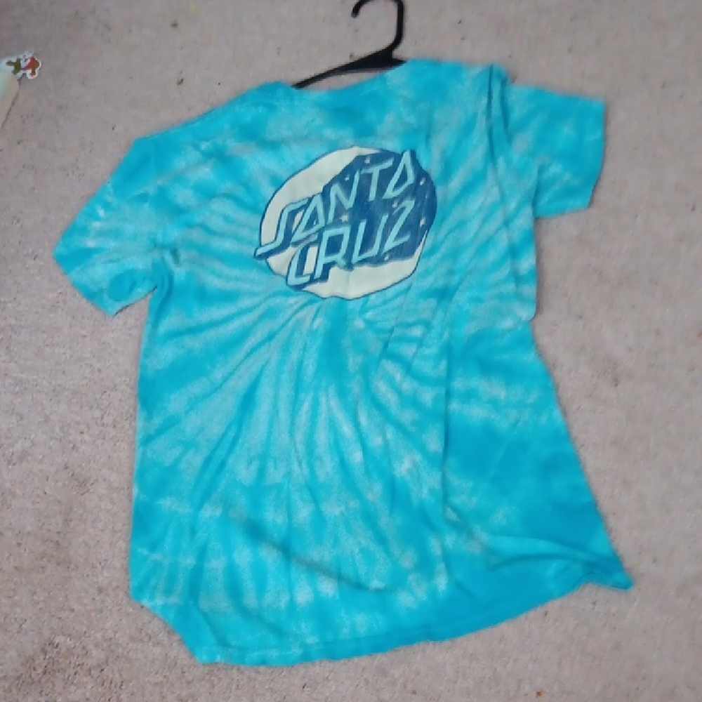 Santa Cruz Skateboards Kids Tie-Dye T-Shirt - Blue
